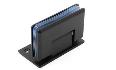 Петля для душевой стена-стекло 90х55 мм, 90°, односторонняя, цинк, черный t305 BZn купить в Перми