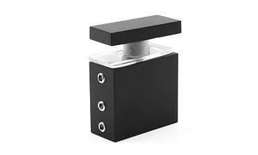 Соединитель труба-стекло для прямоугольного трека, нержавеющая сталь AISI 304, черная t462 BL купить в Перми