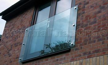 Ветрозащитное ограждение без стоек, на точечном креплении в торец в Перми. Готовые проекты ПерилаГлавСнаб