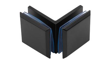 Коннектор для душевой кабины стекло-стекло 90°, 45х45, черный, t735 BZn купить в Перми