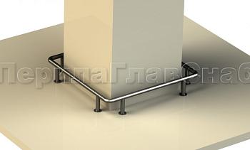 Колесоотбойники вокруг квадратной колонны, все завязано в Перми. Готовые проекты ПерилаГлавСнаб