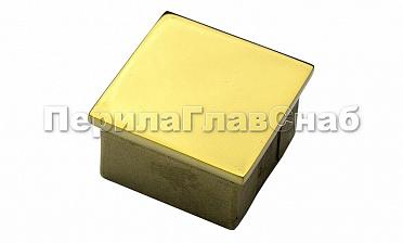 Заглушка для профильной трубы 40х40 мм, литая, полированная, под золото Фk224-88 купить в Перми