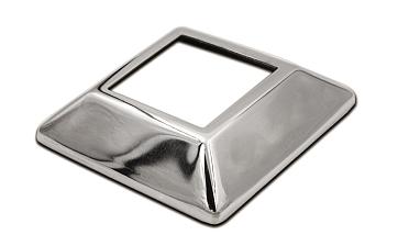 Низ стойки под трубу 40х40 мм, 80х80х1, высота 20 мм, полированный (AISI 304) k064-3 купить в Перми