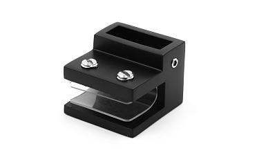 Коннектор торцевой труба-стекло 30х10 мм, нержавеющая сталь AISI 304, черная t467 BL купить в Перми