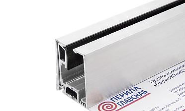 Алюминиевый зажимной профиль 3000 мм для стекла 8-12 мм, неанодированный, с отверстиями т40-8 AL купить в Перми