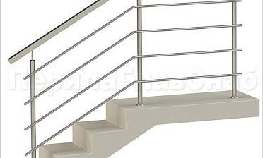 Четыре ригеля на сварке, квадратный поручень и круглые стойки купить в Перми