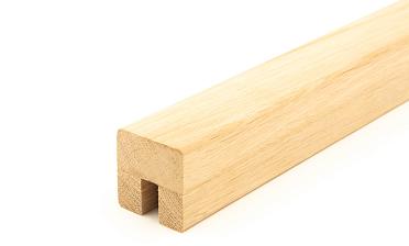 Дубовый поручень 40х40 некрашеный С ПАЗОМ, Премиум Ф-1077 купить в Перми