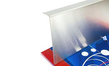 Лицевая накладка из шлифованной нержавейки на профиль т100 20.3х101 мм длина 2 м т100-11  купить в Перми