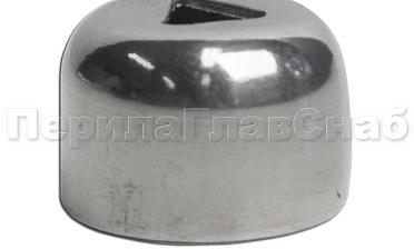 Наконечник штампованный (СПС) прямой 90° на трубу Ø16 мм, для поручня Ø38.1 мм, полированный, нержавеющий AISI 201 k211-3 купить в Перми