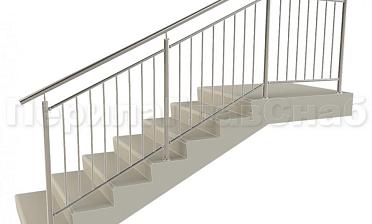 Нержавеющие ограждения для детских образовательных учреждений  с вертикальным заполнением “Частокол” - вариант №2 купить в Перми