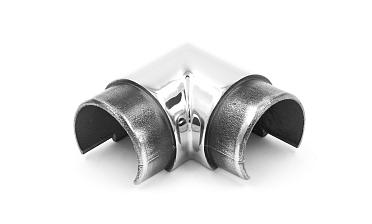 Отвод поручня 90°, с вставками для трубы Ø42.4 мм, полир., (AISI 304) k230-2 купить в Перми