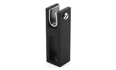 Соединитель труба-стекло для трека 30х10 мм, нержавеющая сталь AISI 304, черная t461 BL купить в Перми