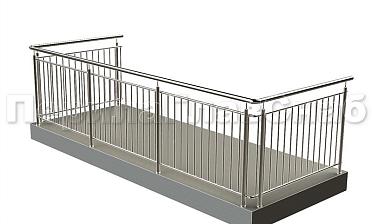 Балконные ограждения с вертикальным заполнением купить в Перми