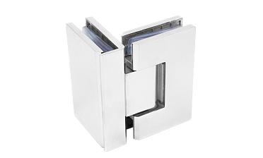 Петля для душевой стекло-стекло 90х55 мм, 90°, нержавеющая сталь AISI 304, полированная t304-2 PSS купить в Перми