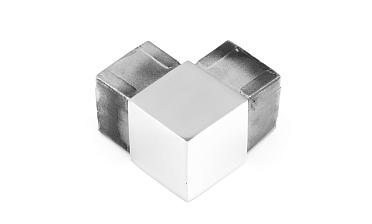 Отвод для поручня с пазом 40х40 мм, полированный, (AISI 304) k546 купить в Перми