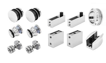 Комплект раздвижной системы для стеклянной душевой, нержавеющая сталь AISI 304, полированная t401 PSS купить в Перми