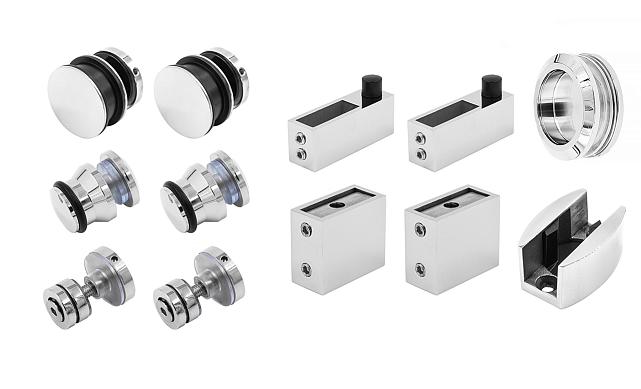 Комплект раздвижной системы для стеклянной душевой, нержавеющая сталь AISI 304, полированная t401 PSS