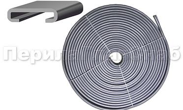 Поручень ПВХ пластиковый, цвет серый, на полосу 40х4 мм Ф-0681  купить в Перми