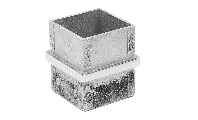 Соединитель для поручня 40х40 мм, полированный, (AISI 304) k368 4