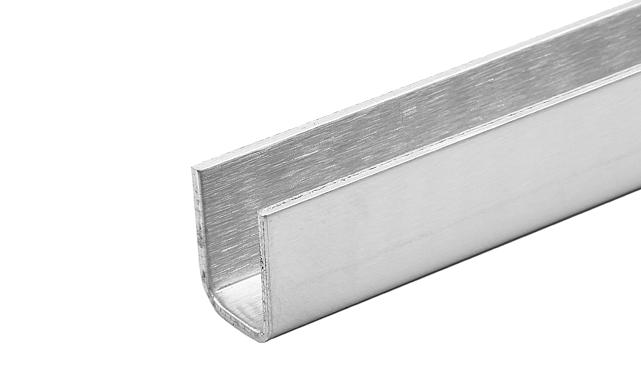 Профиль П-образный, L=2000 мм, t=1.5 мм, для стекла 10 мм, шлиф. (AISI 304) Ф-1147 4