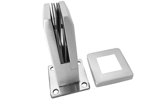 Стеклодержатель литой напольный, плоский 50х50х190 мм, шлифованный (AISI 304) Фk275-2 6