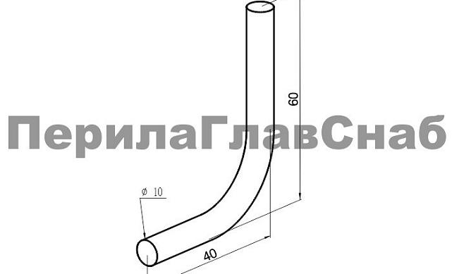 Гнутик 60х40 мм из прутка Ø10 мм Ф-0288 2