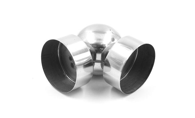 Поворот дер./пласт. поручня Ø50.8х0.4 мм, полированный, (AISI 201) k053-5 6