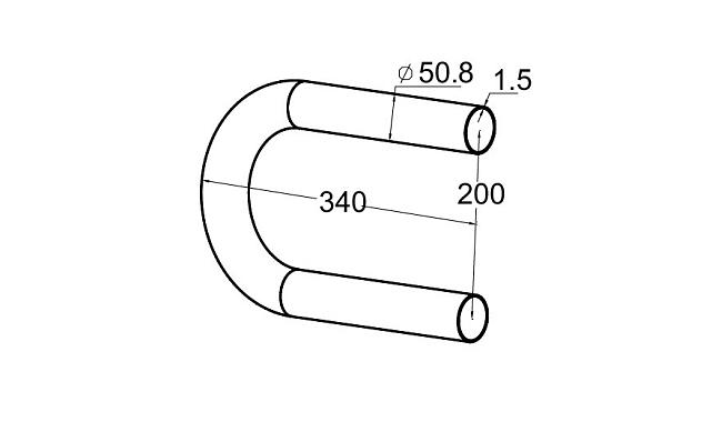 Окончание поручня пандуса Ø50.8 мм, полированный, круглый (AISI 304) k051-5 2