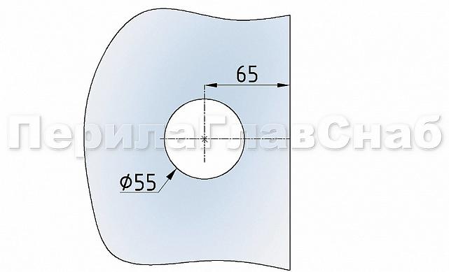 Замок для стеклянной двери вертикальный с ответной частью на стену и пол, шлифованный, вырез 15 t135 SSS 2