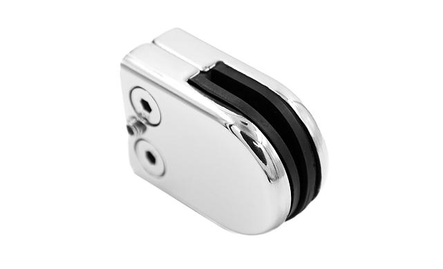 Стеклодержатель штампованный, под стекло 8 мм (4+4 мм), на плоскость 39х24х55 полированный (AISI 304) k539-2 4