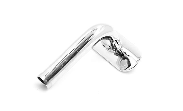 Держатель поручня выносной на стойку, с регулируемым ложементом под трубу Ø50.8 мм, полированный, (AISI 304) k261-4 5