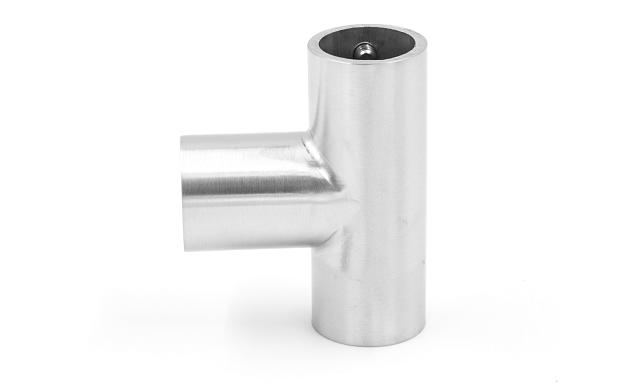 Соединитель-тройник для трубы 19 мм, нержавеющая сталь AISI 304, шлифованная t902 SSS 5