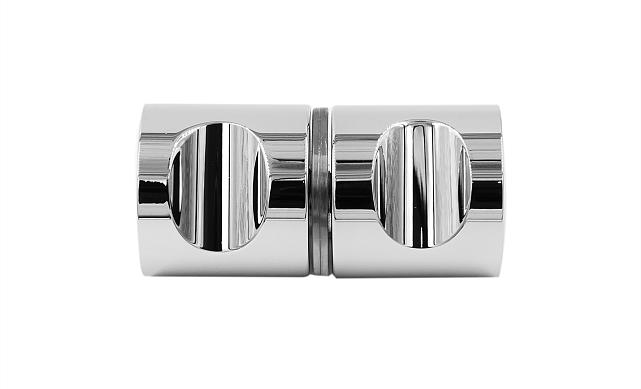 Ручка-кноб для двери 32х38 мм латунь-хром, полированная t696 PC 3