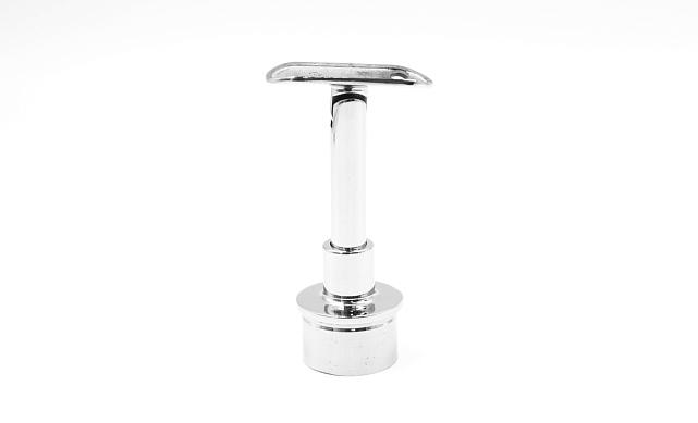 Наконечник регулируемый по высоте на стойку Ø38.1х1.5 мм, с регулируемым ложементом под поручень Ø50.8, литой, полированный, нержавеющий (AISI 304) k317 3