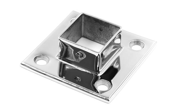 Фланец для трубы 40х40 мм, литой, полированный, (AISI 304) k223 3