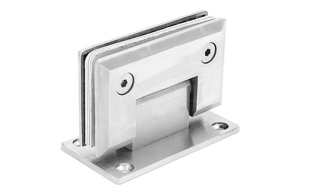 Петля для душевой кабины стена-стекло 90° 90х55 мм AISI 304, шлифованная  t301 SSS 9