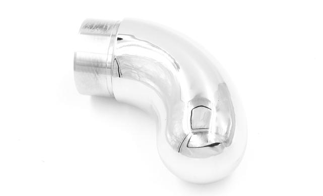 Отвод оконечный литой с круглой заглушкой Ø42.4 AISI 304 #600 k373 4