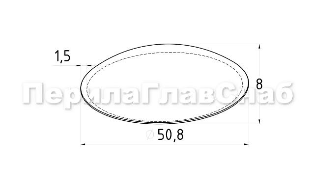 Заглушка сферическая на трубу Ø50.8х1.5 мм сварная (AISI 201) k057-3 3