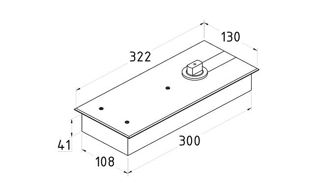 Доводчик для стеклянной двери до 80 кг EN2, напольный, 500 тыс. циклов, нержавеющая сталь AISI 304, шлифованная t182 SSS 2