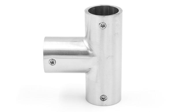 Соединитель-тройник для трубы 19 мм, нержавеющая сталь AISI 304, шлифованная t902 SSS 4
