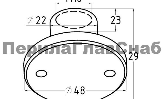 Больцевая гайка М16, полированная (AISI 201) k049 2