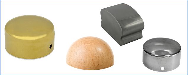  Заглушки для деревянного поручня в Перми. Комплектующие для лестничных ограждений и перил ПерилаГлавСнаб