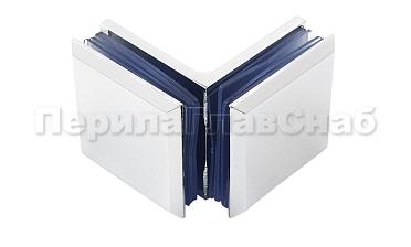 Коннектор для душевой кабины стекло-стекло 90° 45х45 мм цинк-хром полированный t735 PZn  купить в Перми
