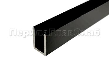 П-образный профиль 19x13, L=2200, под стекло 8 мм, алюминий анодированный в черный глянцевый t756 AND BL купить в Перми